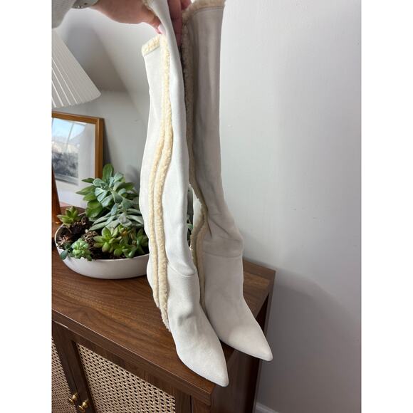 NEW IRO Merak Boot Pull-On Pointed Toe Stiletto Heel Shoes Ecru Cream Size: 7 - Picture 2 of 8